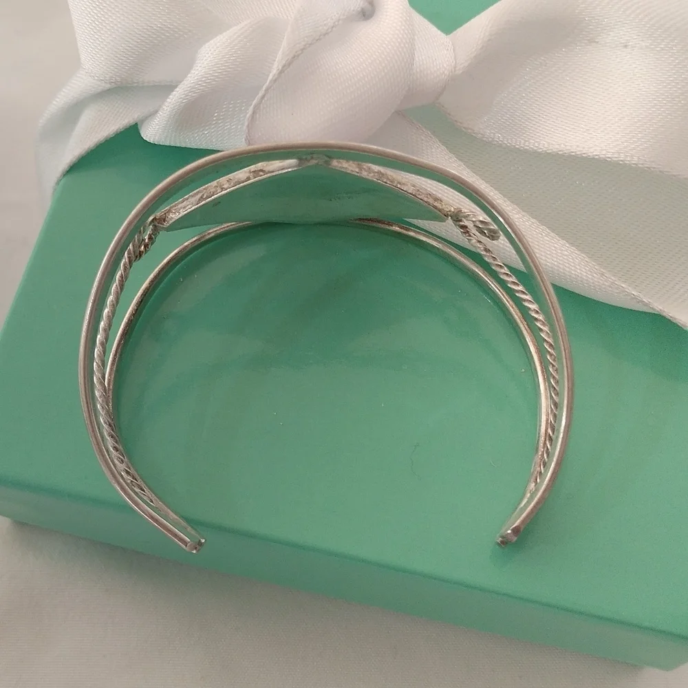 Alpaca Silver + Abalone Floral Child's Bracelet Mexico